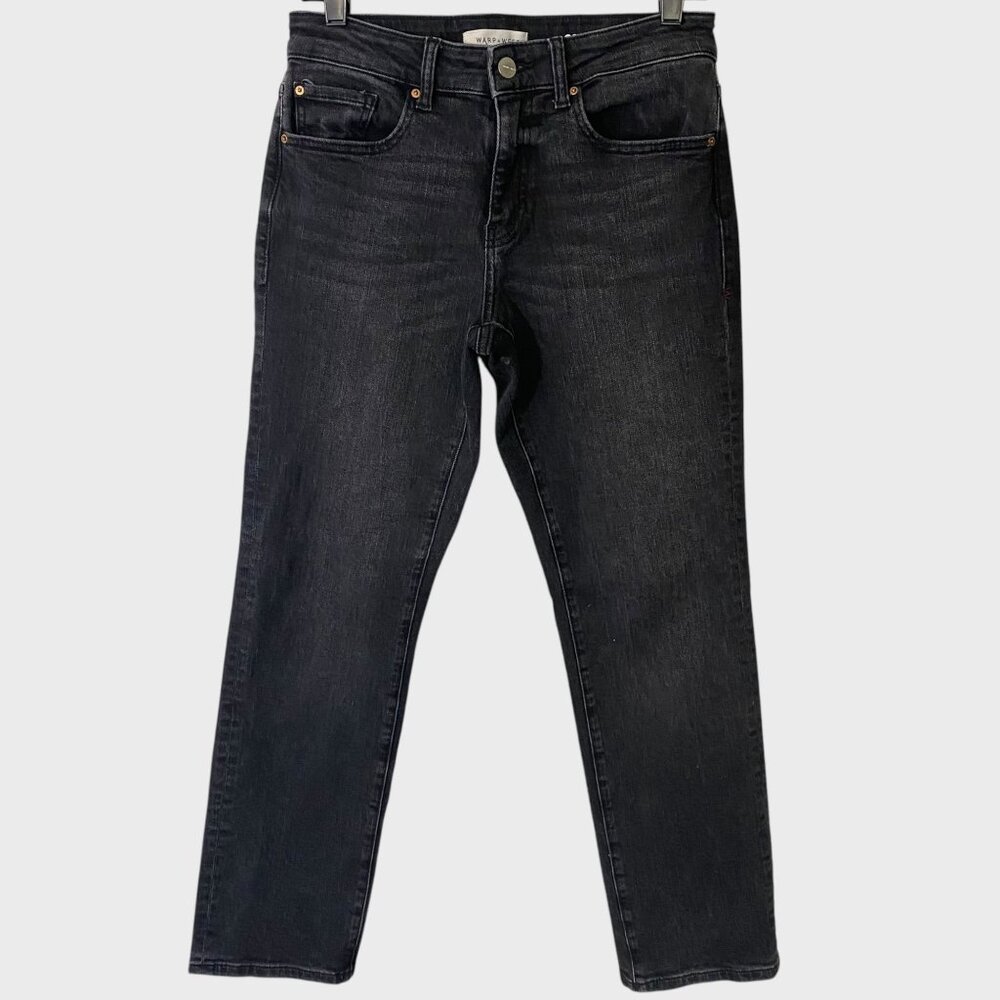 Warp+Weft ORD Chicago Straight Stretch Fit Denim Jeans Black Men's Size 29X30